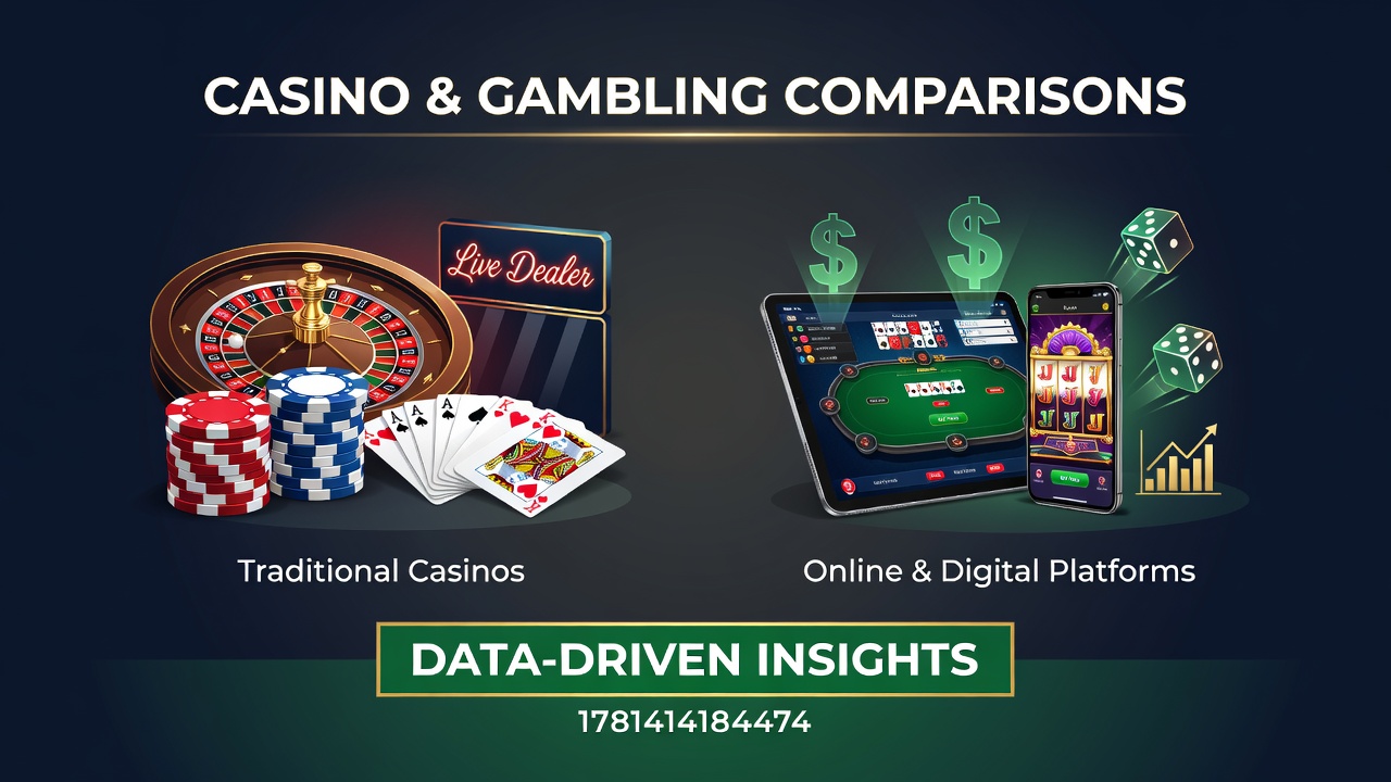 Diverse casino gaming floors showing slot machines and table games across international venues