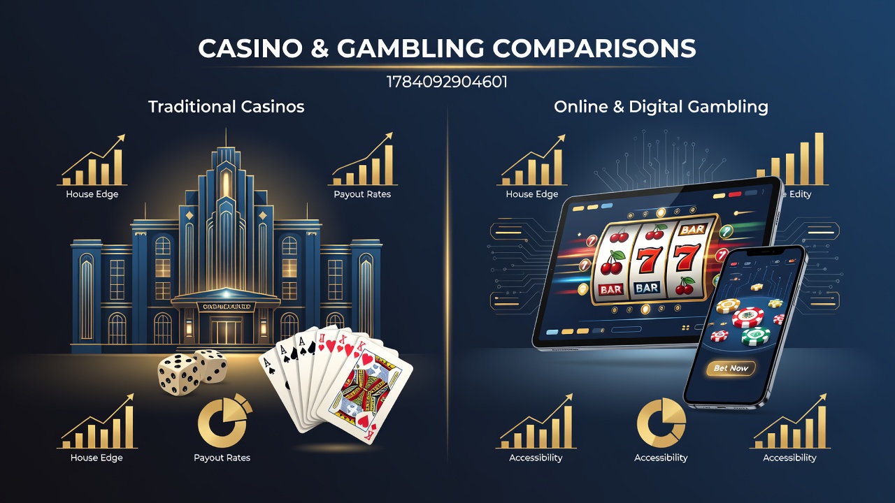 Overview of various casino game tables and slot machines arranged for comparative analysis