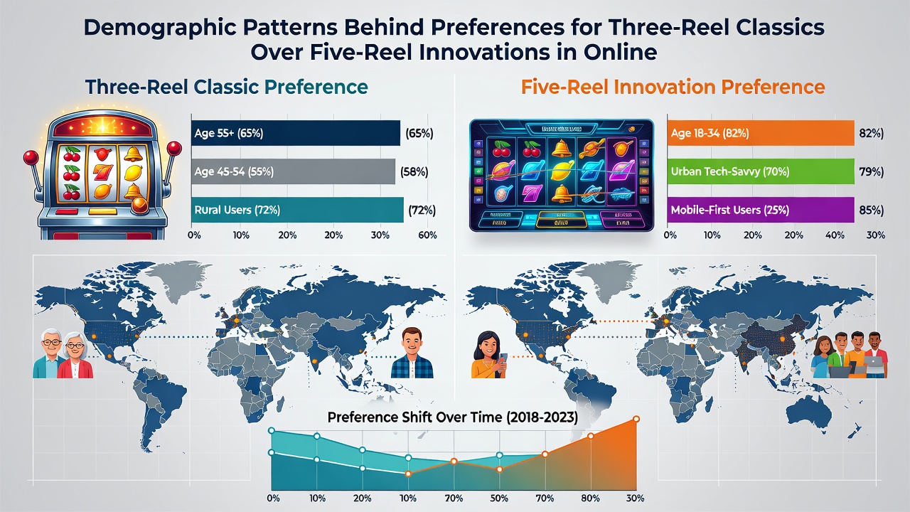 Map overlay illustrating regional slot preferences across online platforms