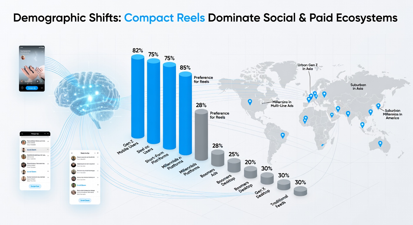 Demographic trends showing player groups selecting compact reel slots over multi-line options on social and paid platforms