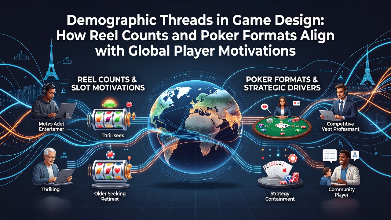 Global player demographics influencing slot reel designs and poker table formats across regions