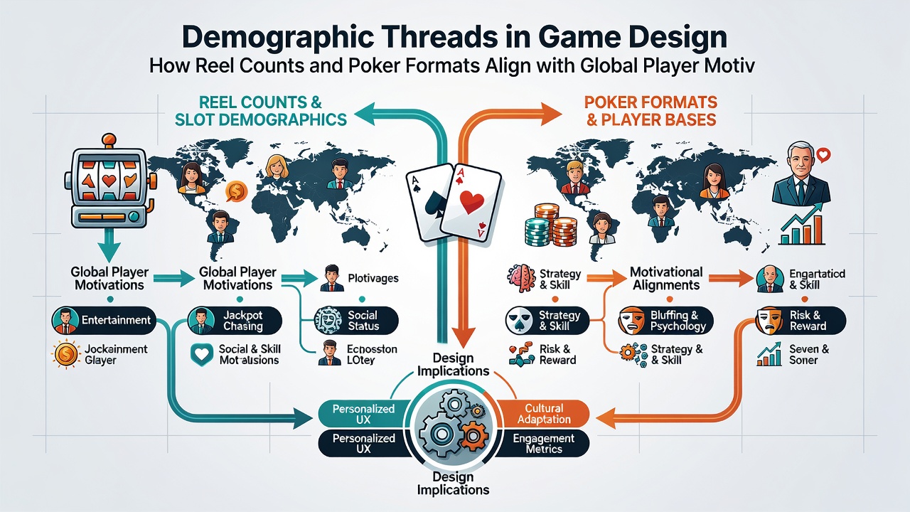 Player motivation mapping across reel-based slots and diverse poker structures worldwide