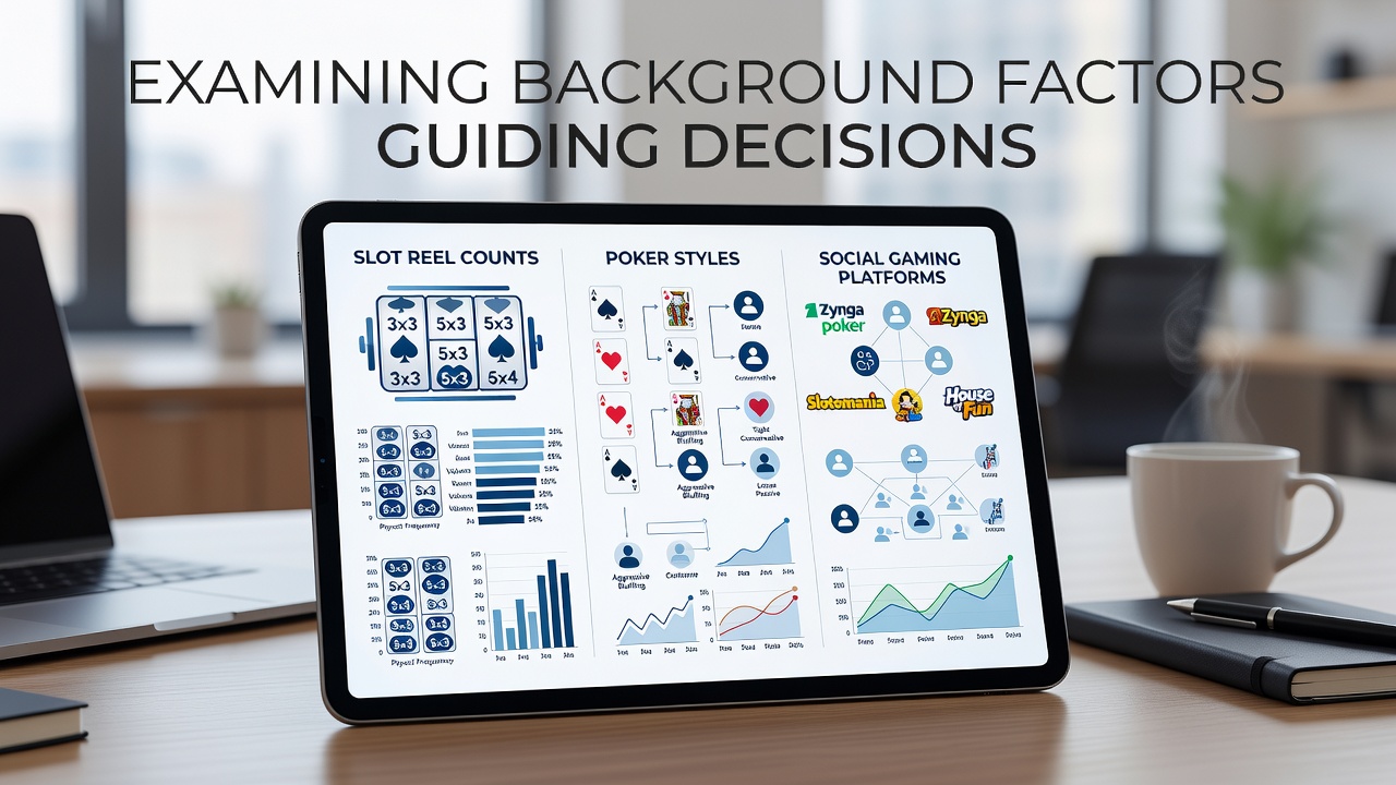Visual breakdown of background elements shaping slot reel decisions, poker approaches, and social platform use