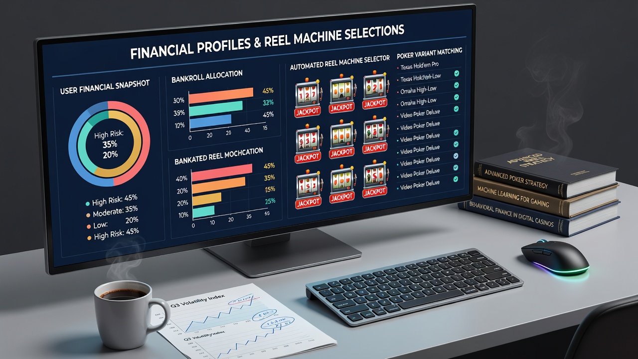 Player bankrolls affecting poker variant decisions and slot selections