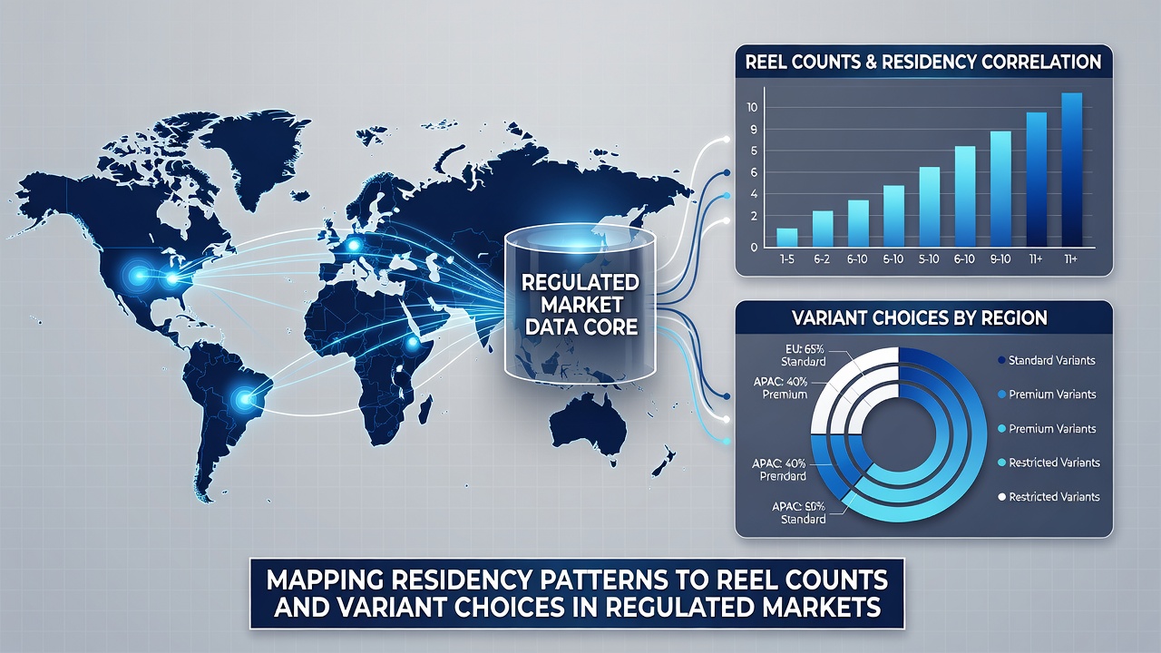 Chart displaying reel count distributions tied to urban and rural residency data