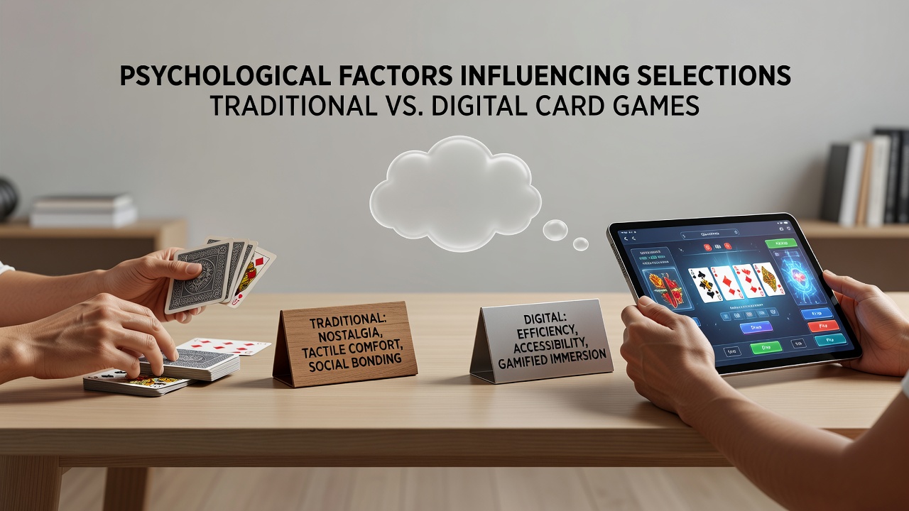 Players gathered around a table for a traditional card game session emphasizing tactile interaction